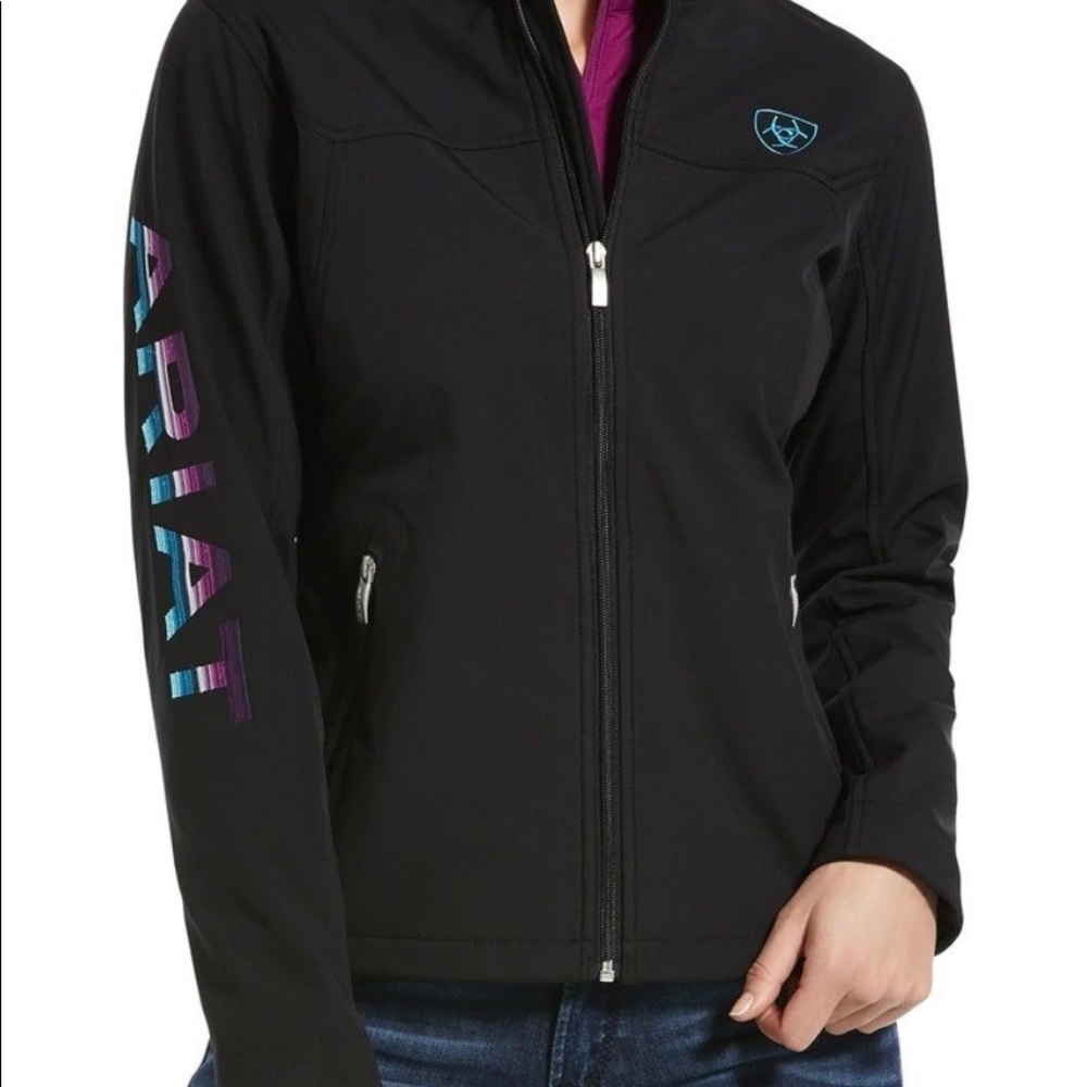 Ariat Ladies' Black Team Softshell Jacket Serape